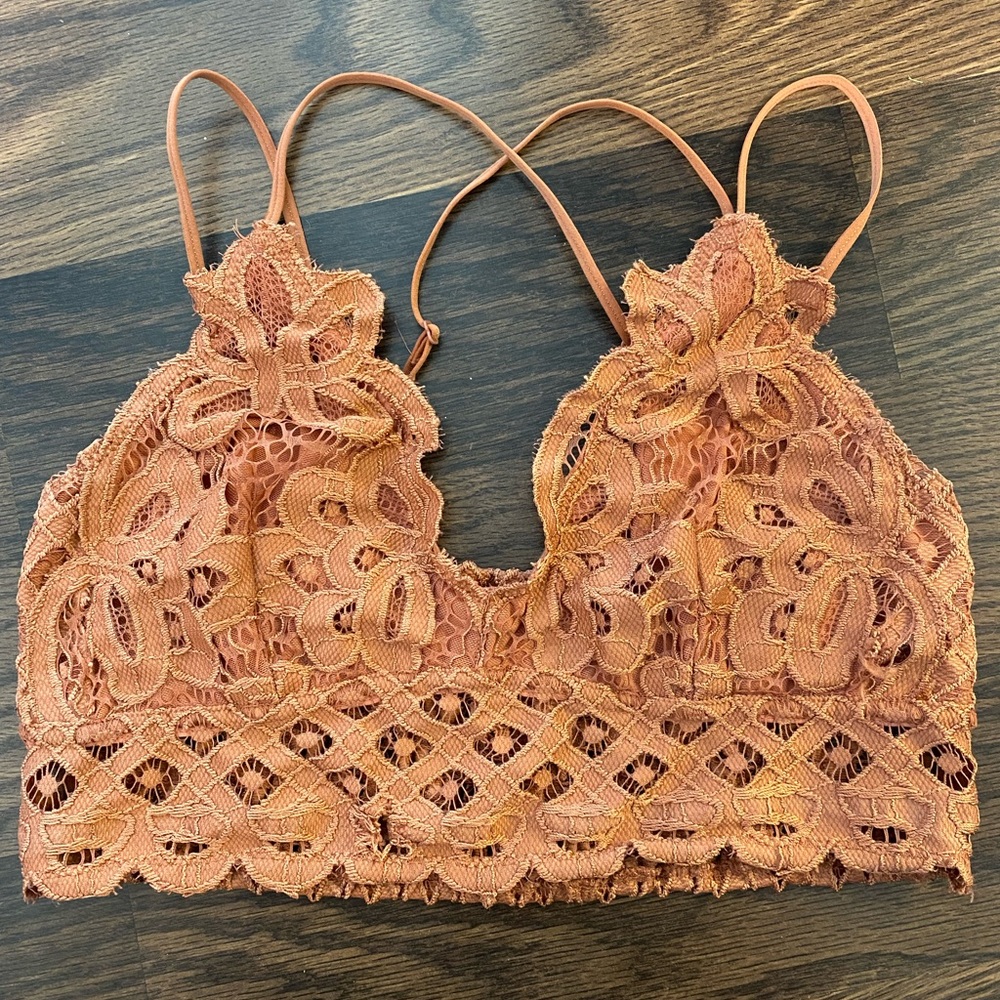 Burnt Orange Lace Bralette